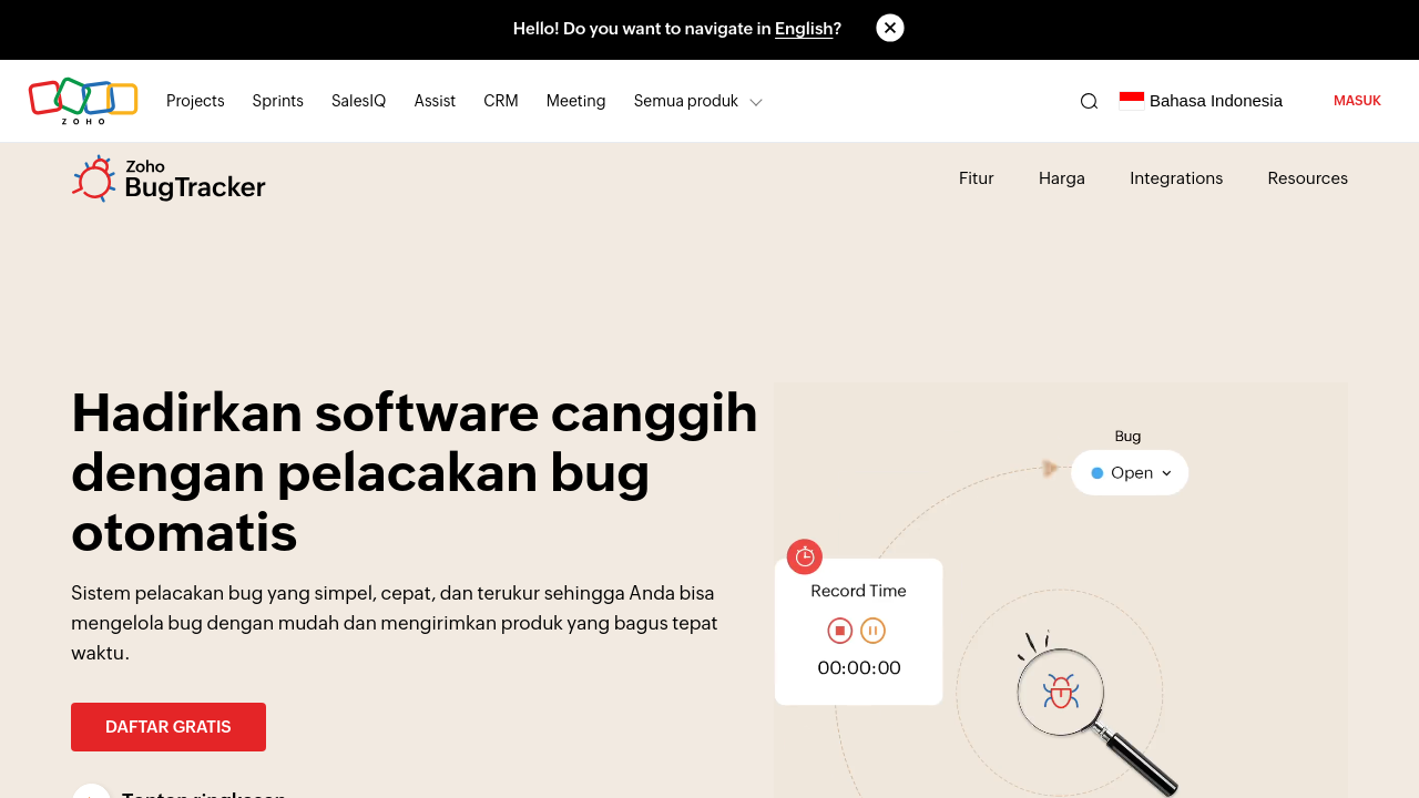 Zoho Bugtracker